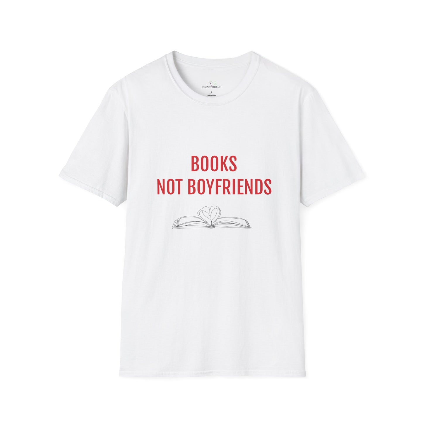 'Books Not Boyfriends' Feminist T-Shirt