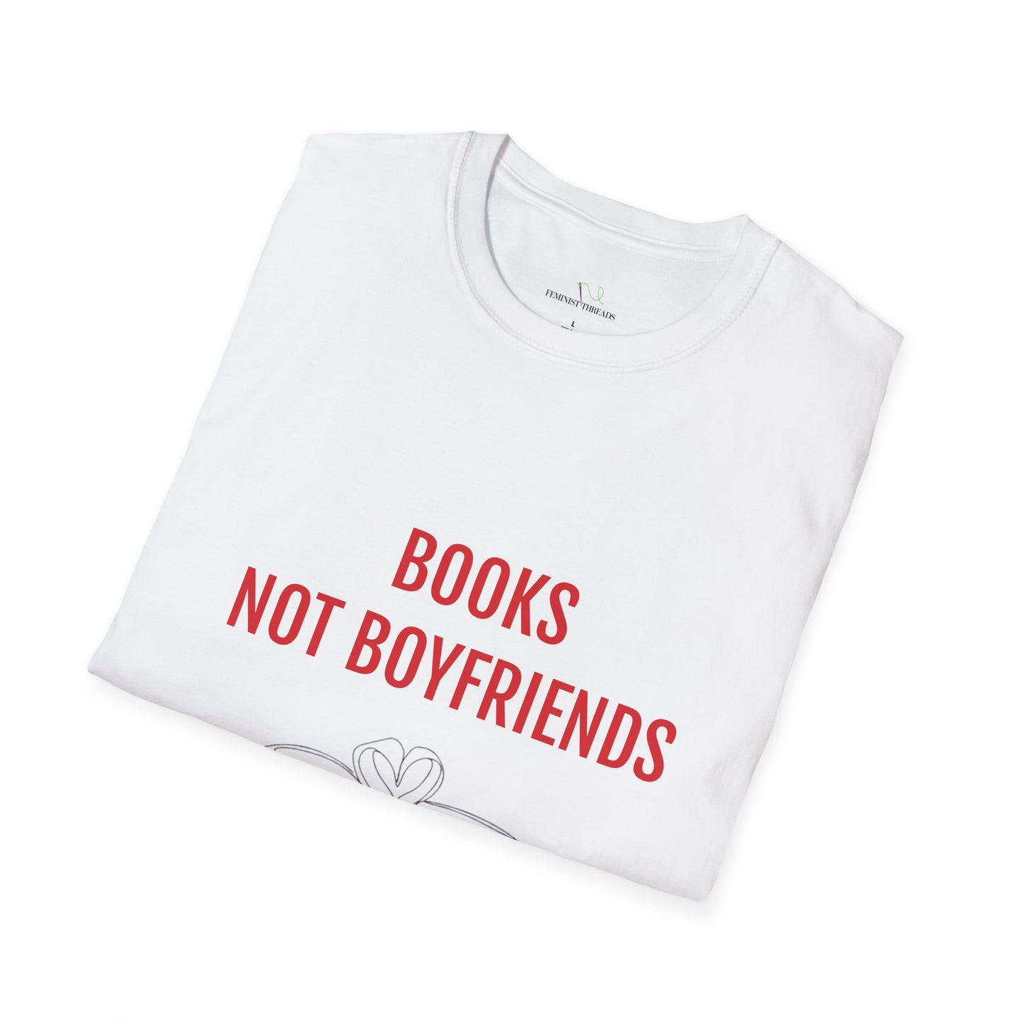 'Books Not Boyfriends' Feminist T-Shirt